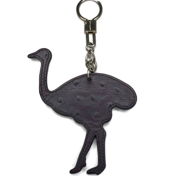 Kate Spade Plum Purple Aubergine Vintage Large Keychain Fob - Picture 2 of 4